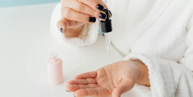 Skincare products displayed with emphasis on texture and scent, representing sensory-friendly skincare